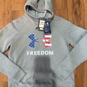 NWT - Under Armour Gray Freedom Sweatshirt - women’s small